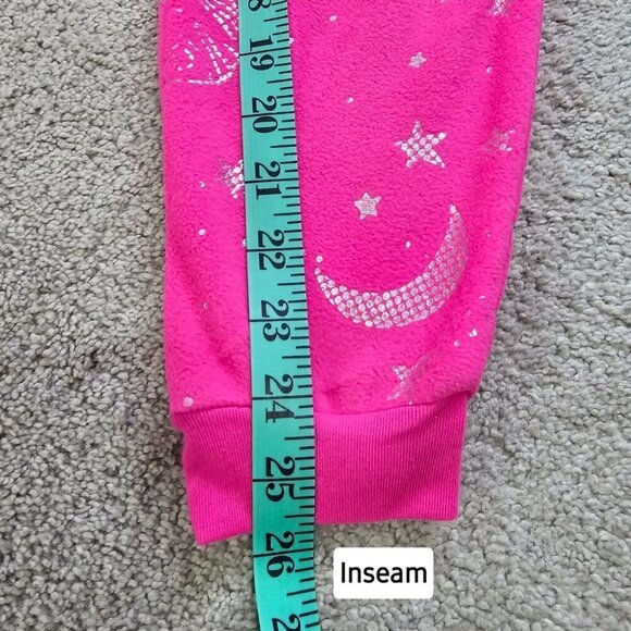 Girl's Onsie/Blanket Sleeper, Hot Pink, Galaxy Theme, Large (10-12) - Picture 7 of 10